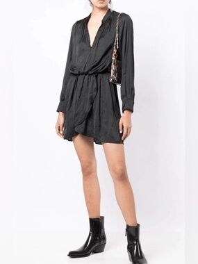 Zadig & Voltaire Rinka Satin Women’s  Dress Mini Size Small EUC